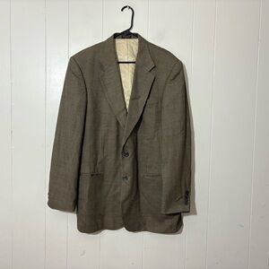 Oscar de la Renta Menswear Blazer  Wool Tweed Sport Coat Jacket  Size 42L